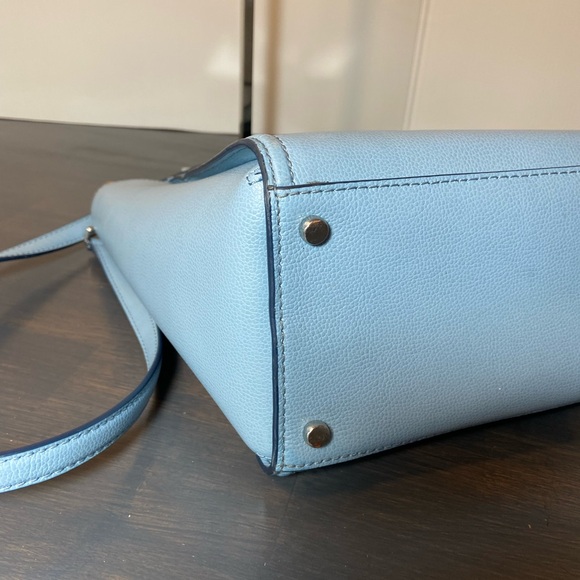 👜 Kate Spade Cameron Street Candace Satchel Light Blue Pebbled Leather - Picture 4 of 16